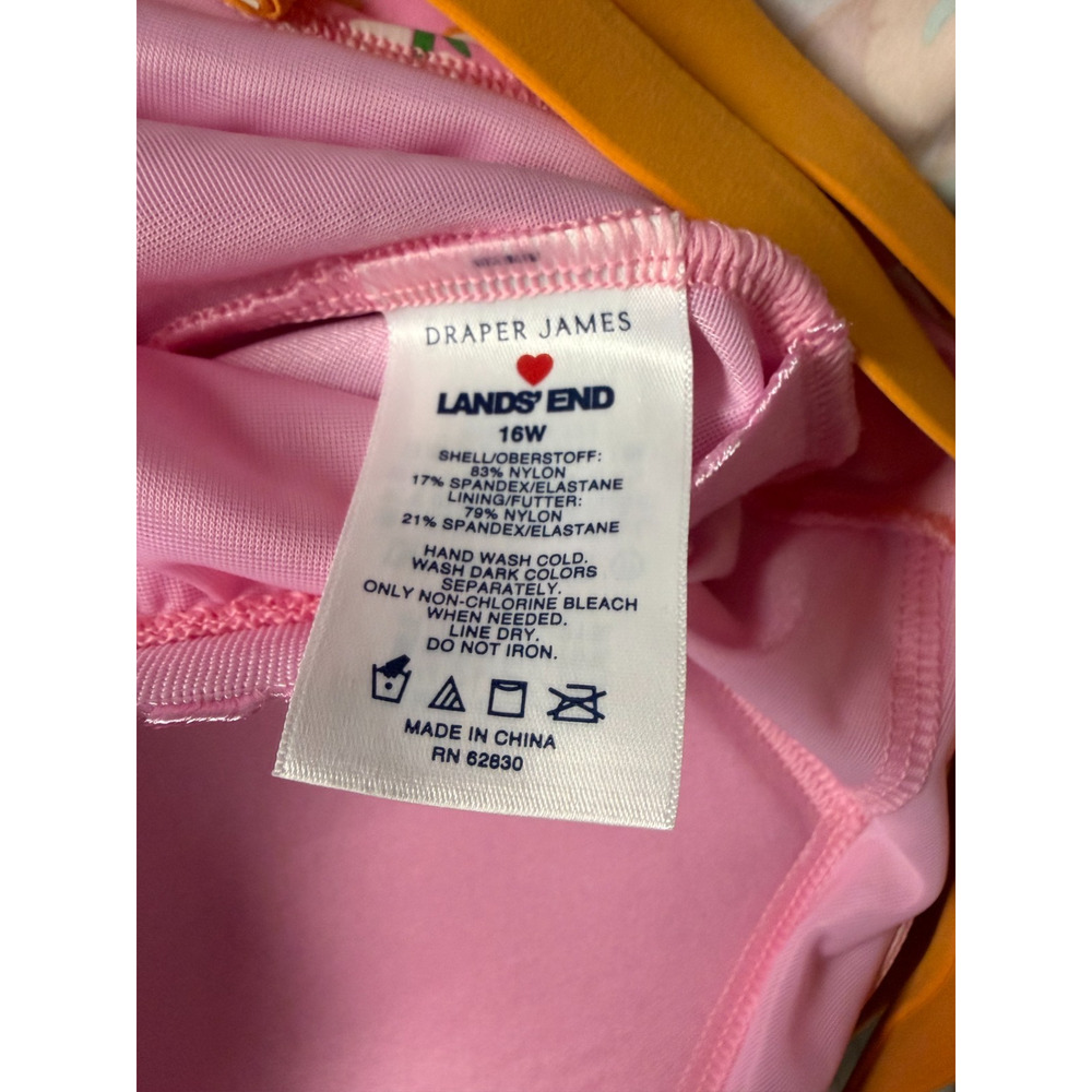 Draper James X Lands' End Orange Blossom Swim Dress- Size 16W - Picture 4 of 4